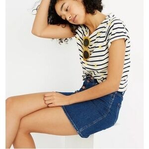 Madewell Women’s button down patch pocket denim skirt size 31
